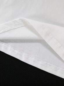 Miraculous Ladybug X SHEIN 少女休闲卡通图案圆领短袖T恤，夏季 - 白色 - 查看 6