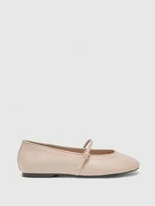 CUCCOO BIZCHIC Women's Buckle Design Casual Everyday Versatile Shoes - Apricot - View 8