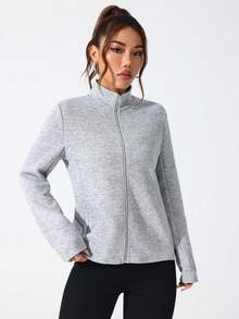 Easithlete Set de 2 chaquetas deportivas minimalistas de unicolor con cuello alto y cremallera frontal - Multicolor - Ver 6