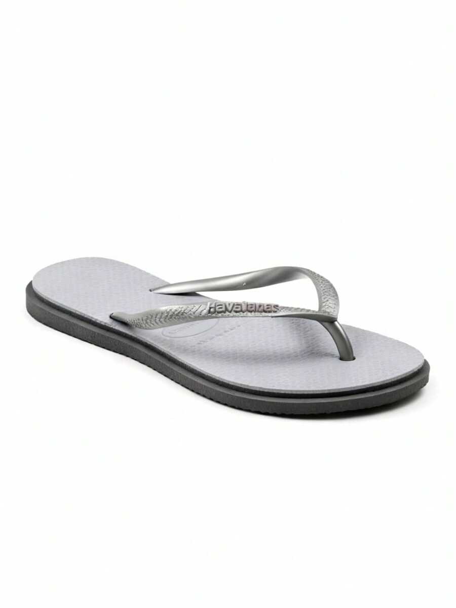 Havaianas HAV. SLIM 女士休闲日常舒适平底人字拖凉鞋，百搭 - 灰色的 - 查看 1