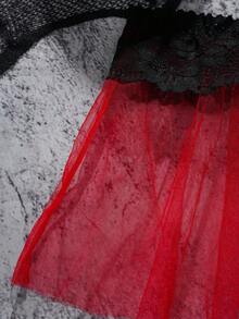 AltCore 大码女士性感蕾丝撞色网纱内裤