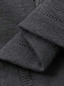 DAZY 蕾丝拼接蝴蝶结装饰二合一女式T恤 - 灰色 - 查看 7