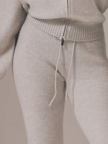 Musera Sport 运动针织系带腰部喇叭裤，仅限秋冬季运动服，适合健身房锻炼。