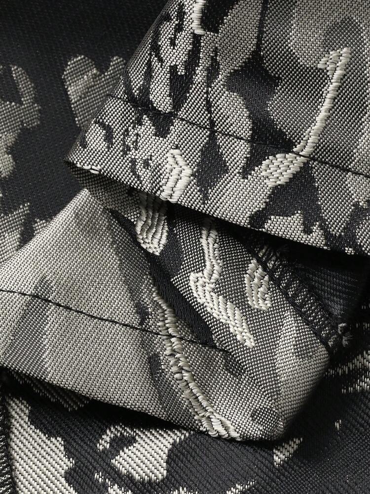 Women's Floral Jacquard Pleated Elegant Skirt