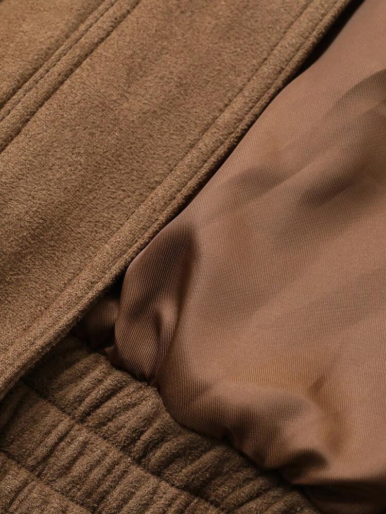Toddler Boys' Suede Long Sleeve Solid Color Top, Autumn/Winter