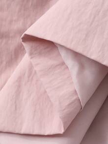 DAZY Áo khoác dài tay cài một hàng khuy cho bé gái, phối ren hoa, có mũ trùm đầu, thích hợp cho mùa xuân, quần áo cho bé gái tập đi. - Hồng - Xem 9