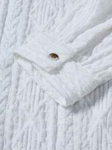 Manfinity Homme Camicia casual da uomo a maniche lunghe con bottoni sul davanti e vestibilità ampia