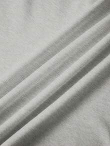 Manfinity Homme 男士字母印花圆领长袖休闲百搭T恤 - 灰色 - 查看 6