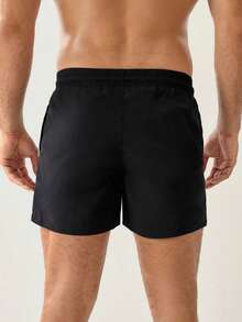 Manfinity VDAYZ 男士卡通鸭子印花抽绳腰沙滩短裤 - 彩色 - 查看 2