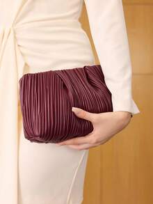 MOTF PREMIUM 女士手提包，时尚优雅，适合日常使用、聚会、派对、度假等各种场合。 - 酒紅色 - 查看 7