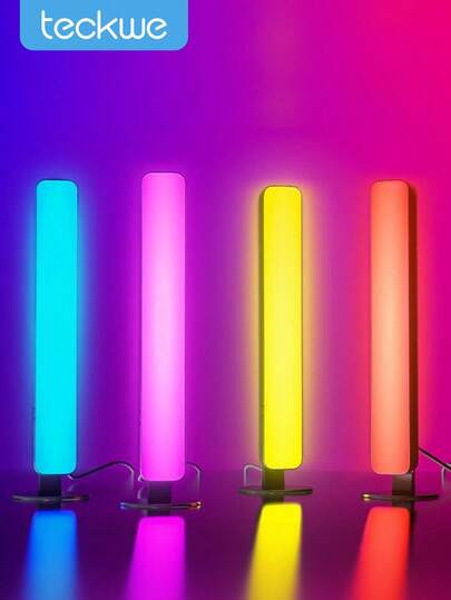 Teckwe LED Desk Lamp,With Remote Control,Usb Powered Rgb Night Light Strip,Color Changing,Suitable For Various Room Types,Tv Desk Lamp,Computer Desk Lamp,Room Desk Lamp,Party Decoration Desk Lamp