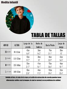 KID005|Navidad|1 pieza Abrigo infantil|Chaqueta con capucha para niños|Buzo de capucha con cremallera negro para el abrigo infantil elegante y práctico, perfecto para el día a día - Negro - Ver 3