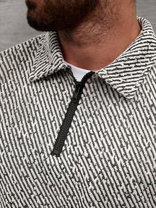 Manfinity CasualCool Bộ áo polo và quần dài nam kẻ sọc đen trắng, đa năng cho mặc hàng ngày; Bộ đồ dệt kim nam; Bộ đồ phối hợp nam; Bộ vest 2 mảnh nam; Bộ đồ thể thao 2 mảnh tay dài cho nam. - Nhiều màu - Xem 5