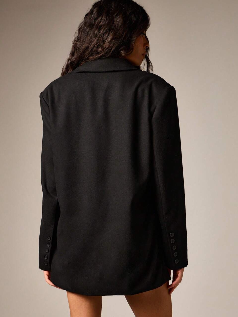 AiiRZ Vestido mini con estilo de blazer de doble botonadura con solapas y cierre de botones para ocasiones profesionales