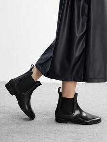 Mnmlis Women's Fashionable Versatile Commuting Ankle Rain Boots For Christmas