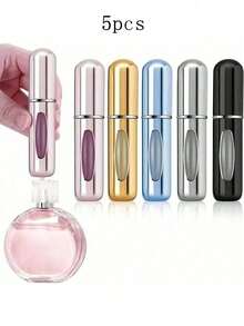 1/3/5/10/15 chai nước hoa du lịch có thể nạp lại, bình xịt du lịch 5ml, bình đựng nước hoa bỏ túi, bình xịt khi đi du lịch - Nhiều màu - Xem 14