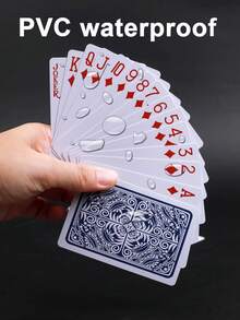 豪华防水扑克牌套装 - PVC材质，独特设计，适用于所有纸牌游戏和户外娱乐，节日礼物，扑克牌，纸牌游戏，卡片，派对游戏，娱乐，礼品卡