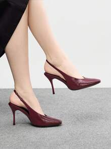 CUCCOO BIZCHIC Women's Fashionable Versatile Commuting Elegant Pumps Valentine's Day - Burgundy - View 1