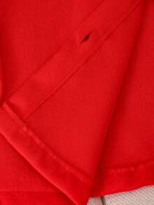 Genkimix Kids 女童时尚可爱蓬松连帽休闲秋冬斗篷外套，米色 - 紅色 - 查看 8