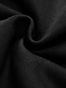 ROMWE MEN Goth 街头休闲百搭男士长袖印花宽松连帽衫 - 黑色 - 查看 5