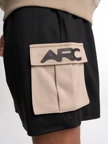 Men Casual Street Style Printed Shorts - Black - View 3