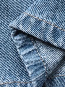 DAZY Toddler Girls' Patchwork Casual Washed Loose Fit Jeans - Blue - View 6