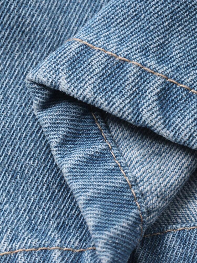 Toddler Girls' Patchwork Casual Washed Loose Fit Jeans