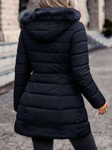 Women Coats, Tall Women - Navy Blue - View 2