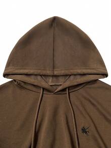 Airaco Plus Size Women Brown Embroidered Sweatshirt - Brown - View 4