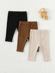 Cozy Pixies Quần legging gân đa năng thường ngày cho trẻ sơ sinh - Nhiều màu - Xem 2