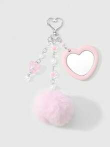 ROMWE Kawaii 1 mặt dây chuyền hình ngôi sao acrylic, nốt nhạc, nơ, chuông, gương trái tim, móc khóa bóng lông dễ thương và thời trang cho cặp đôi/bạn thân, phụ kiện đa năng, thích hợp để đeo hàng ngày, quà tặng ngày lễ - Nhiều màu - Xem 15
