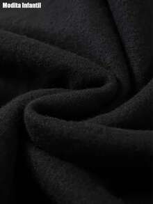 KID005|Navidad|1 pieza Abrigo infantil|Chaqueta con capucha para niños|Buzo de capucha con cremallera negro para el abrigo infantil elegante y práctico, perfecto para el día a día - Negro - Ver 8