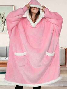 A Large-Size Hooded Sweater, A Woolen Hooded Shirt For Both Men And Women, Made Of Comfortable Flannel Material, With Pajama-Like Functionality, Is A Must-Have For Warmth In Autumn And Winter, Perfect For Home Wear - Multicolor - View 19