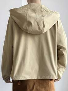 DAZY 户外连帽休闲宽松运动夹克 - 卡其色 - 查看 2