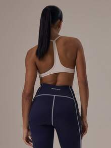 Musera Sport Sport Back Detail Sports Bra Winter Activewear Sport Gym Workout Alloy - Navy Blue - View 2