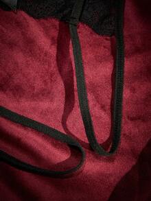 SpicyHot 2pcs Women's Sexy Lace Lingerie Set - Black - View 5