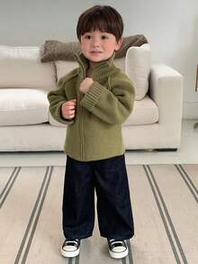 DAZY Toddler Boys' Solid Color Raglan Long Sleeve Sweater, Autumn/Winter