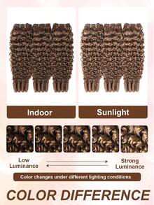 Cioccolato Marrone Ricci Capelli Umani Bundles #4 Marrone Ricci Birmani Capelli Vergini Brasiliani Remy 3 Bundles Estensioni Doppia Trama Per Donne