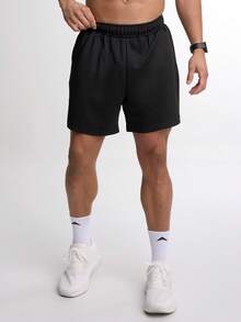 ARC Men's Casual Sports Shorts Standard Fit - Black - View 1