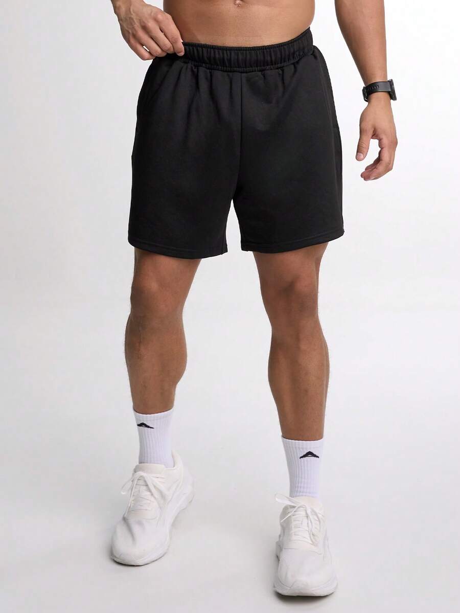 ARC Men's Casual Sports Shorts Standard Fit - Black - View 1