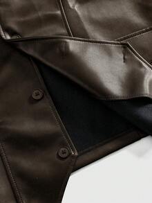 ROMWE MEN Street Life Áo vest da thời trang dạo phố thường ngày dành cho nam - Cà phê nâu - Xem 4