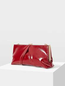 MOTF PREMIUM RUCHED SQUARE CLUTCHES, VALENTINES DAY - Red - View 3