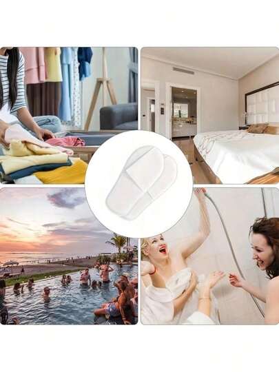 New Model Of 20 Pairs Of Disposable Slippers, Soft And Comfortable Guest Slippers With Non-Slip Soles, Suitable For Hotels, Homes, And Travel - Breathable With Thick Padding.
