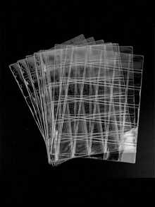 10 Pcs High-Transparency Coin Loose-Leaf Sheets With 30 Compartments. These Are Available Inner Pages Suitable For Banknote And Coin Loose-Leaf Albums. They Are Single-Sided High-Transparency Coin Album Pages.