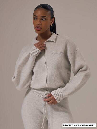 Musera Sport Sport Stickad Oversized Jacka Träningsoverall Endast Topp Höst Höst Vinter Träningskläder Sport Gym Träning