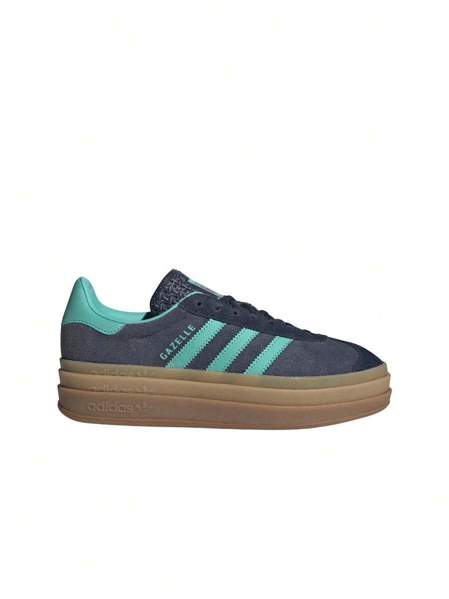 Adidas Gazelle Bold 女鞋 蓝色荧光/太阳绿/亮蓝色 JQ6437 - 暗影海軍藍/酸薄荷綠/傳奇墨水 - 查看 1