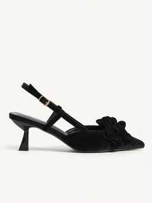 CUCCOO CHICEST Women's Elegant Party 3D Floral Decor Pointed Toe Pumps Valentine's Day - Black - View 8