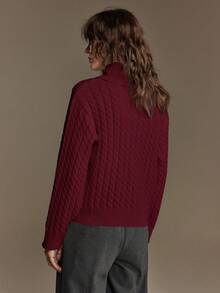 Ontre Cardigan tricoté à fermeture éclair en métal pour femmes, convient pour les déplacements urbains, les affaires, les tenues décontractées, Noël, le Nouvel An, l'automne/l'hiver