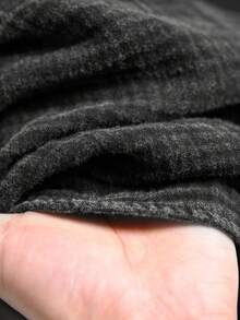 CosyJoli Große Größen Lässig Schleifenkragen Langarm bestickte A-Linie Smock Bluse - Schwarz - Übersicht 7