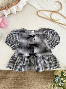 LMoss Kids 女童格子休闲衬衫